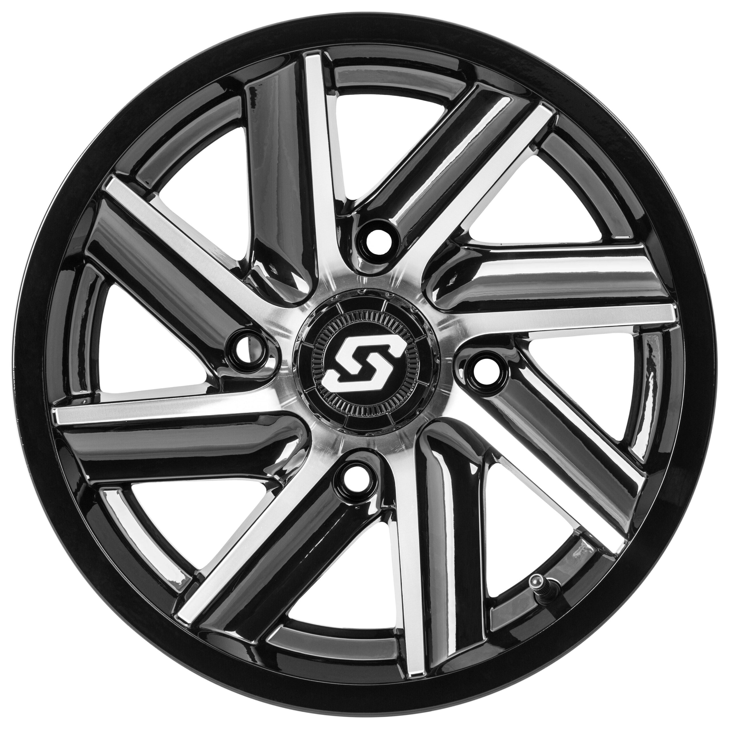 Chopper Wheel 14x7 4/110 5+2 (+10mm) Blk/Machined - Image 2