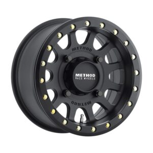 Method MR401 UTV Beadlock 15x7 / 4+3/13mm Offset / 4x136 / 106mm CB Matte Black Wheel