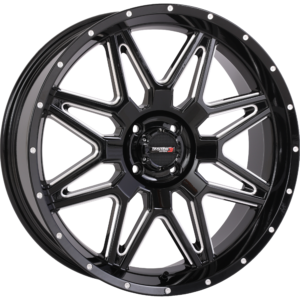 St7 Wheel 20x7 4+3 (+10mm) 4/110 Gloss Black Milled