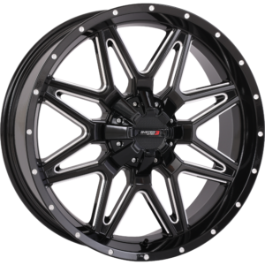 St7 Wheel 20x7 4+3 (+10mm) 4/137 & 4/156 Gloss Blk Milled